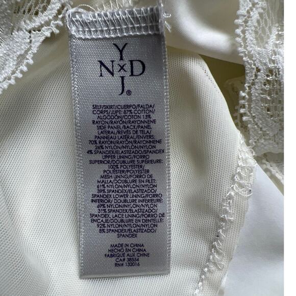 NYDJ Stacy Blue White Striped Fit & Flare Sleeveless Dress Lined Stretch Size 8 - Picture 4 of 8